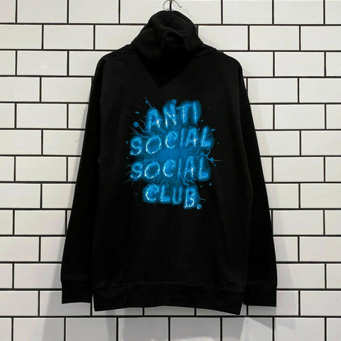 ANTI SOCIAL SOCIAL CLUB I SEE BLUE SPLASH HOODIE BLACK