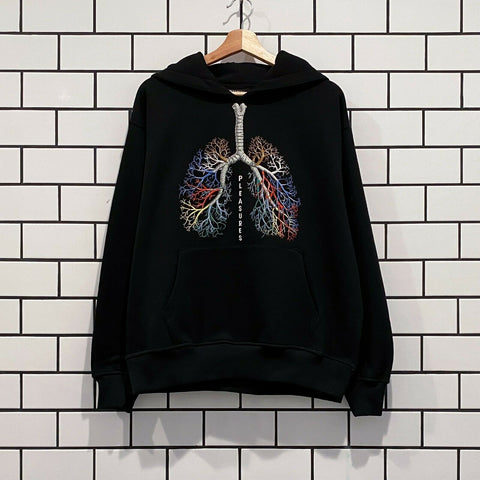 PLEASURES BREATHE HOODIE BLACK