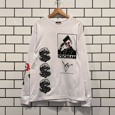 ICECREAM FOLD LS KNIT WHITE BBC ICE CREAM
