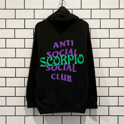 ANTI SOCIAL SOCIAL CLUB SCORPIO HOODIE BLACK