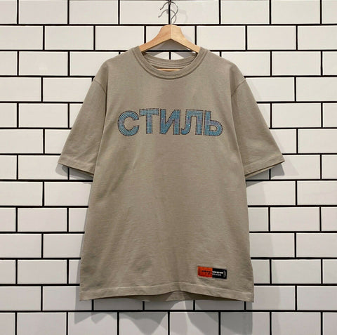 HERON PRESTON REG CTNMB STRASS SS TEE GREY