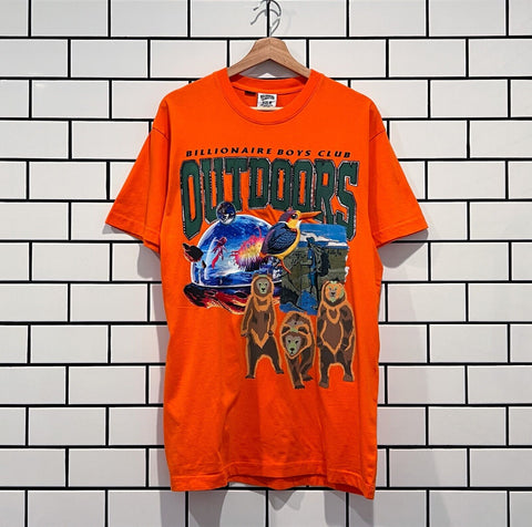 BILLIONAIRE BOYS CLUB BBC OUTDOORS SS KNIT RED ORANGE OVERSIZED