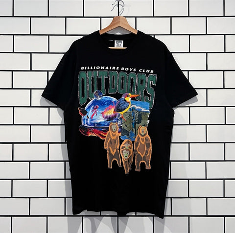 BILLIONAIRE BOYS CLUB BBC OUTDOORS SS KNIT BLACK OVERSIZED