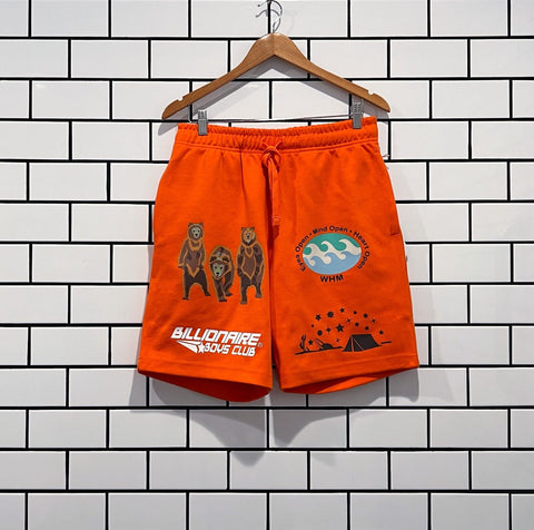 BILLIONAIRE BOYS CLUB BBC PEAK SHORT RED ORANGE