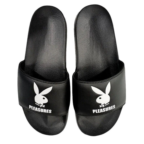 PLEASURES PLAYBOY SLIDES BLACK