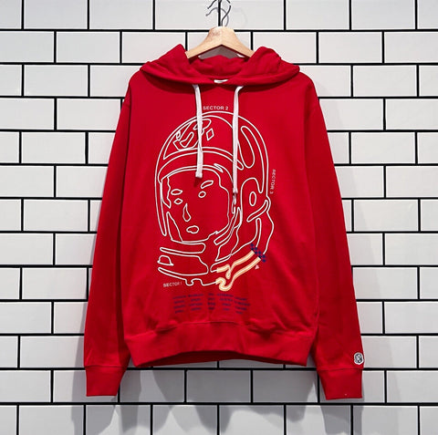 BILLIONAIRE BOYS CLUB BBC TRIALS HOODIE RED OVERSIZED