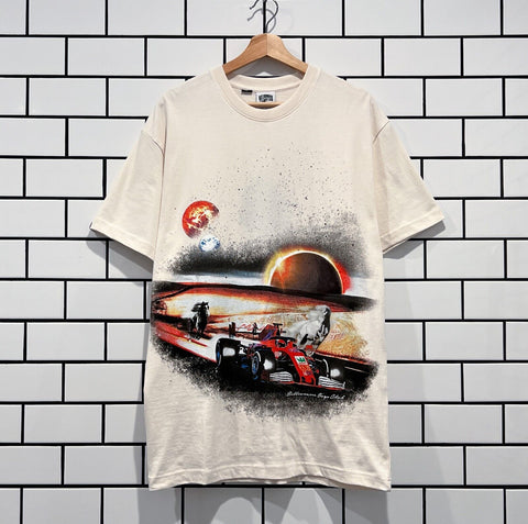 BILLIONAIRE BOYS CLUB BBC SPACE MOTORS SS KNIT GARDENIA OVERSIZED
