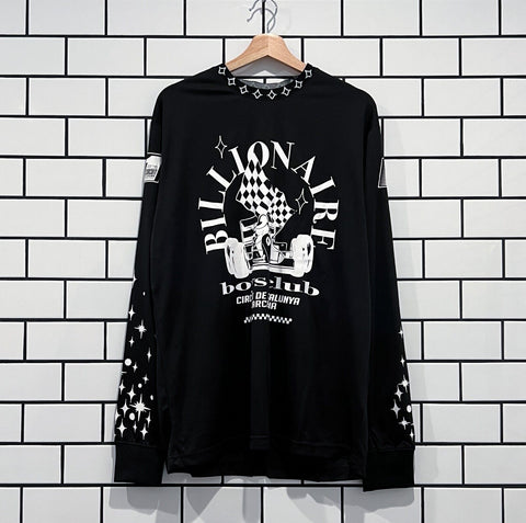 BILLIONAIRE BOYS CLUB BBC THROTTLE LS KNIT BLACK