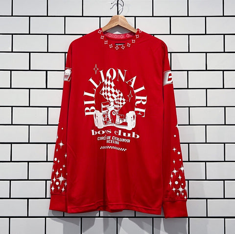 BILLIONAIRE BOYS CLUB BBC THROTTLE LS KNIT RED