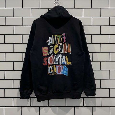 ANTI SOCIAL SOCIAL CLUB ASSC TORN PAGES OF OUR STORY ZIP HOODIE BLACK