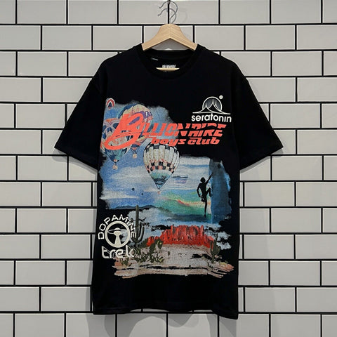 BILLIONAIRE BOYS CLUB BBC WORLD SS KNIT BLACK OVERSIZED