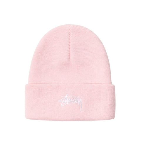 STUSSY STOCK CUFF BEANIE PINK