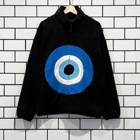 PLEASURES EVOL FLEECE ZIP UP JACKET BLACK