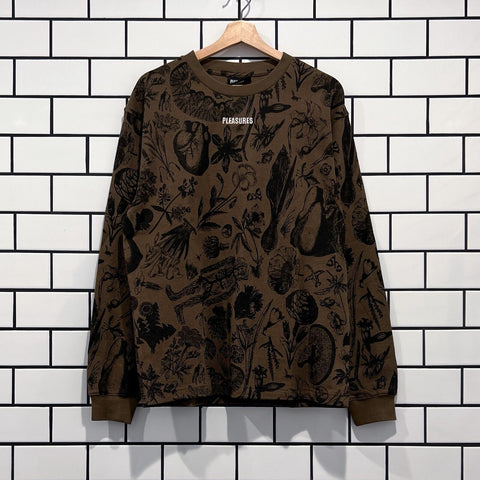 PLEASURES REBIRTH THERMAL LONG SLEEVE SHIRT GREEN