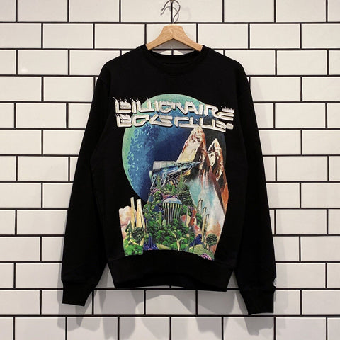 BILLIONAIRE BOYS CLUB BBC OLYMPUS CREW BLACK OVERSIZED