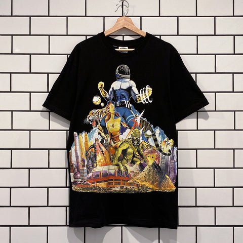 BILLIONAIRE BOYS CLUB BBC INVASION SS KNIT BLACK OVERSIZED