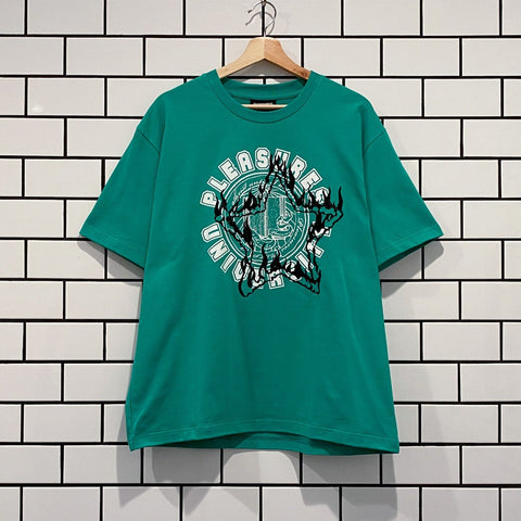 PLEASURES UNIVERSITY HEAVYWEIGHT SHIRT GREEN