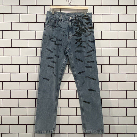 PLEASURES PLOP 5 POCKET DENIM JEAN WASHED BLUE