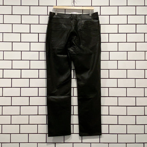 PLEASURES VEGAN LEATHER 5 POCKET PANT BLACK