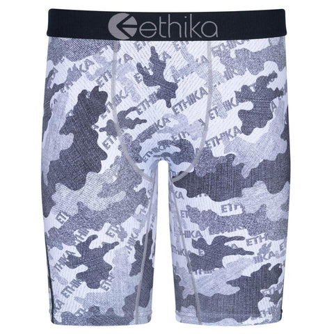 ETHIKA MENS STAPLE UNDERWEAR BOXER SMOKE SCREEN GREY