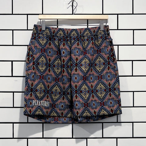 PLEASURES COFFER SHORTS BLUE