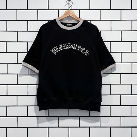 PLEASURES OLD E RINGER SS CREWNECK BLACK