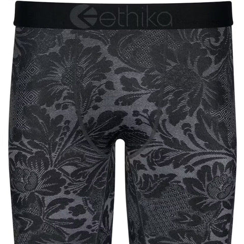 ETHIKA MENS STAPLE UNDERWEAR BOXER UPHOLSTERED BLACK