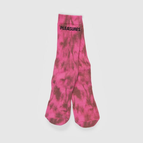 PLEASURES INDIE DYE SOCKS PINK