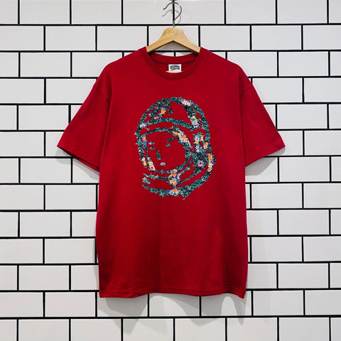 BILLIONAIRE BOYS CLUB BBC HELMET SS TEE RUMBA RED