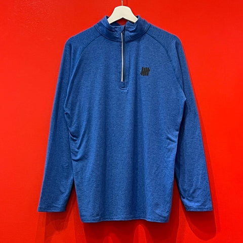 UNDEFEATED UNDFTD TECHNICAL II HALF ZIP LONG SLEEVES BLUE TOP