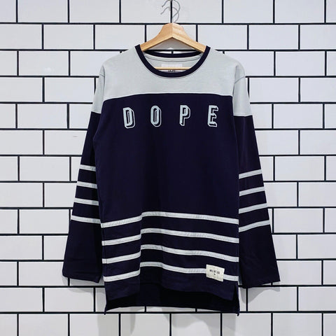 DOPE KNOCK OUT LS HOCKEY TEE PLUM