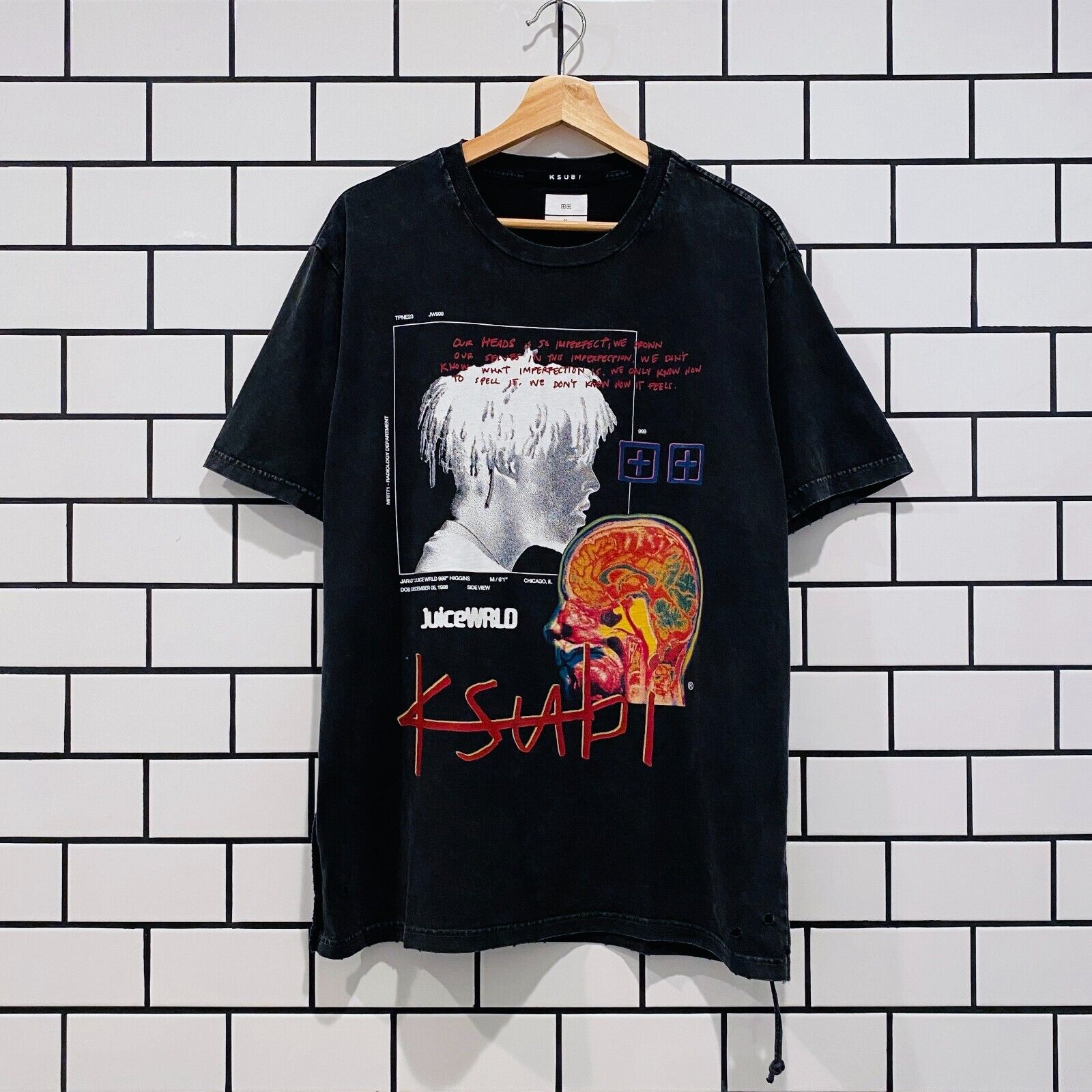 【関税込み】Ksubi ブラック Kut Out Kash Tシャツ Ksubi: ブラック Kut Out Kash Tシャツ | SSENSE 日本