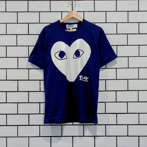 COMME DES GARCONS CDG PLAY WHITE HEART TEE AZ-T180-051-1