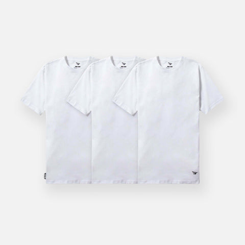 PAPER PLANES ESSENTIAL 3 PACK TEE WHITE