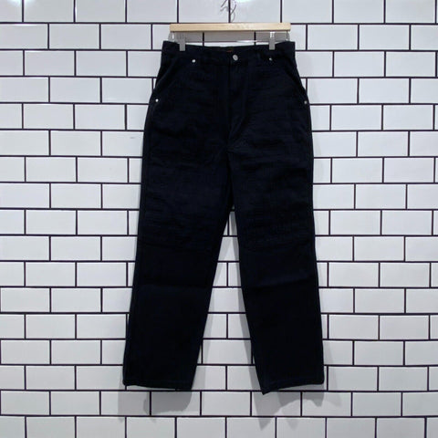 PLEASURES IMPACT DOUBLE KNEE PANTS BLACK