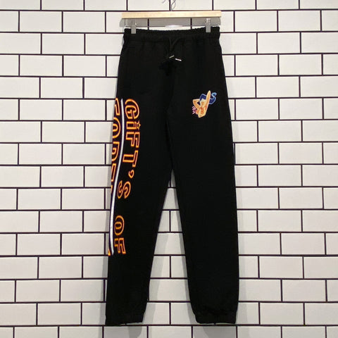 GIFTS OF FORTUNE NEON GIRL SWEATPANTS BLACK