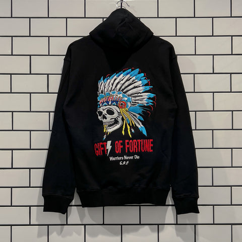 GIFTS OF FORTUNE INDIAN WARRIOR HOODIE BLACK